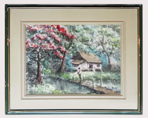 Niet of onleesbaar gesigneerd - 2 aquarellen - Bali - Indonesië kopen? Bied vanaf 1!