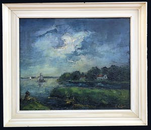 Arnout Colnot - Polderlandschap met boten kopen? Bied vanaf 440!