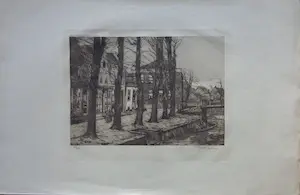 Hendrik Weegewijs - LOT VAN 2 WERKEN / ZW-W ETS / 32x50cm / SIG kopen? Bied vanaf 25!