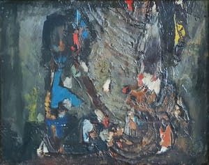 Klaas Boonstra - Abstracte compositie - Ingelijst. kopen? Bied vanaf 295!