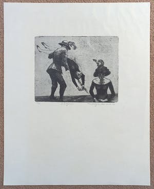 Marijke de Wit - 3 figuren, ets kopen? Bied vanaf 35!