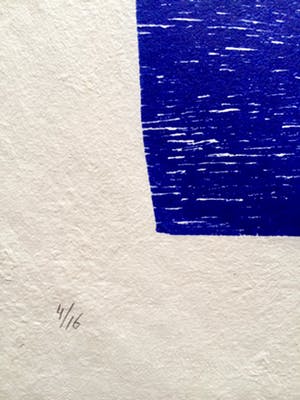 Klaas Gubbels - houtdruk ‘Blauwe Kan’ - oplage 16 ex. kopen? Bied vanaf 475!