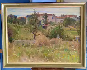 Piet van Boxel - Frans landschap met huizen verkauft für € 290!