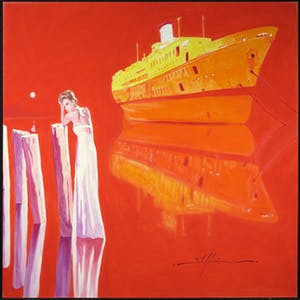 Marco Kooiman - Acryl op doek, L'ultima viaggio del conte (Groot) kopen? Bied vanaf 150!