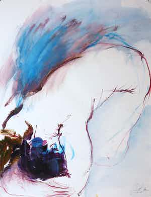 Franscz Witte - Gemengde techniek op papier, Zonder titel verkocht voor € 1!