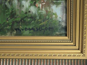 Theodorus van Oorschot - Olieverf op doek , Brabants landschap met boerin – ingelijst – 78 x 98 cm kopen? Bied vanaf 200!