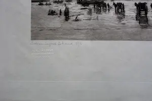 C.L. Dake - ets: strandgezicht Scheveningen - naar H.W. Mesdag - 1872 kopen? Bied vanaf 69!