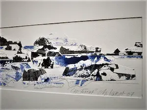 Christian Laret - Bijzondere papier collage en aquarel - cap ferrat Frankrijk - potloodgesigneerd kopen? Bied vanaf 1!