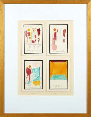 Jouke Kleerebezem - Aquarel, Innenansicht I verkocht voor € 35!