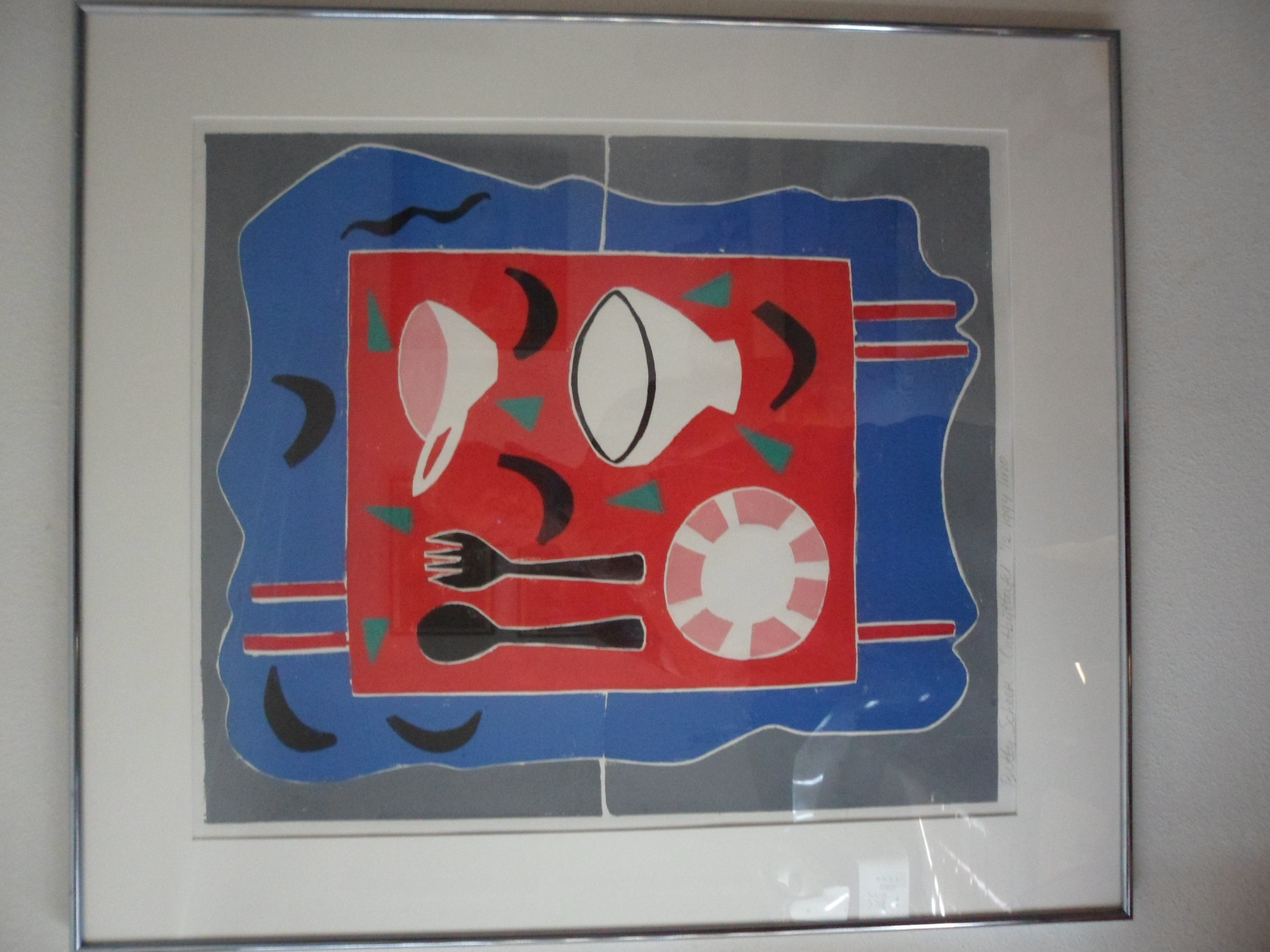 Betty Scheer - Ingelijste hoogdruk uit oplage van twee, titel," Ontbijttafel". kopen? Bied vanaf 30!