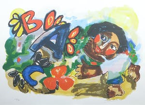 John Lie a Fo - Litho, Zonder titel - Ingelijst kopen? Bied vanaf 35!