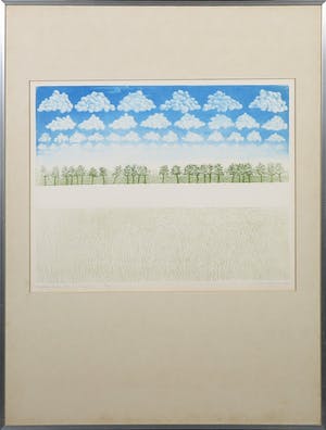 Joop Vegter - Ets, Landschap tussen Doorn en Langbroek - Ingelijst kopen? Bied vanaf 50!