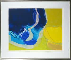 Henk van Vessem - Zeefdruk, Compositie XVI - Ingelijst (Groot) verkocht voor € 35!
