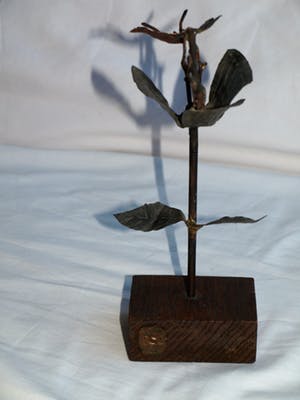 Niet of onleesbaar gesigneerd - Beeld van koper, "Libelle op klaproos" kopen? Bied vanaf 1!