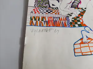 Ernst Vijlbrief - Stifttekening Expliciete erotische jaren 60 kopen? Bied vanaf 45!