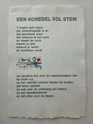 Corneille - Twee bladen uit Een schedel vol stem. 1991. kopen? Bied vanaf 20!