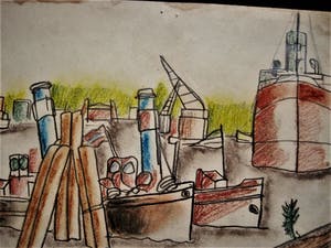 Hubert Bekman - "Nieuwe Haagse school" fraaie pastel tekening "boten"en verso "model" 1930 kopen? Bied vanaf 31!