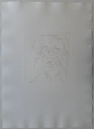 Jaap Hillenius - Handgesigneerde ets | 'Portret' | 1988 kopen? Bied vanaf 60!