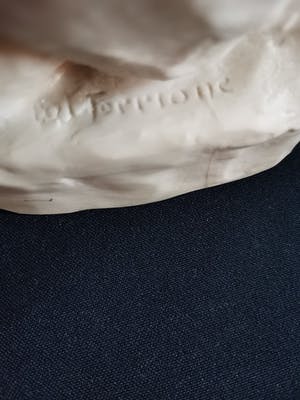 Lorenzo Dal Torrione - Religieus beeld van Moeder met Kind in albast kopen? Bied vanaf 125!