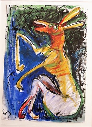 Buy Edith Cammenga - Grote expressionistische Gem.Technk. Voorstelling met figuren - gesigneerd? Bid from 20!