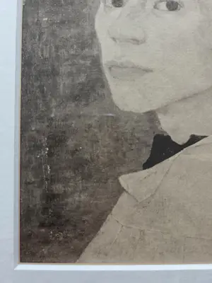 Jan Mankes - Zelfportret kunstenaar. Ingelijst. kopen? Bied vanaf 20!