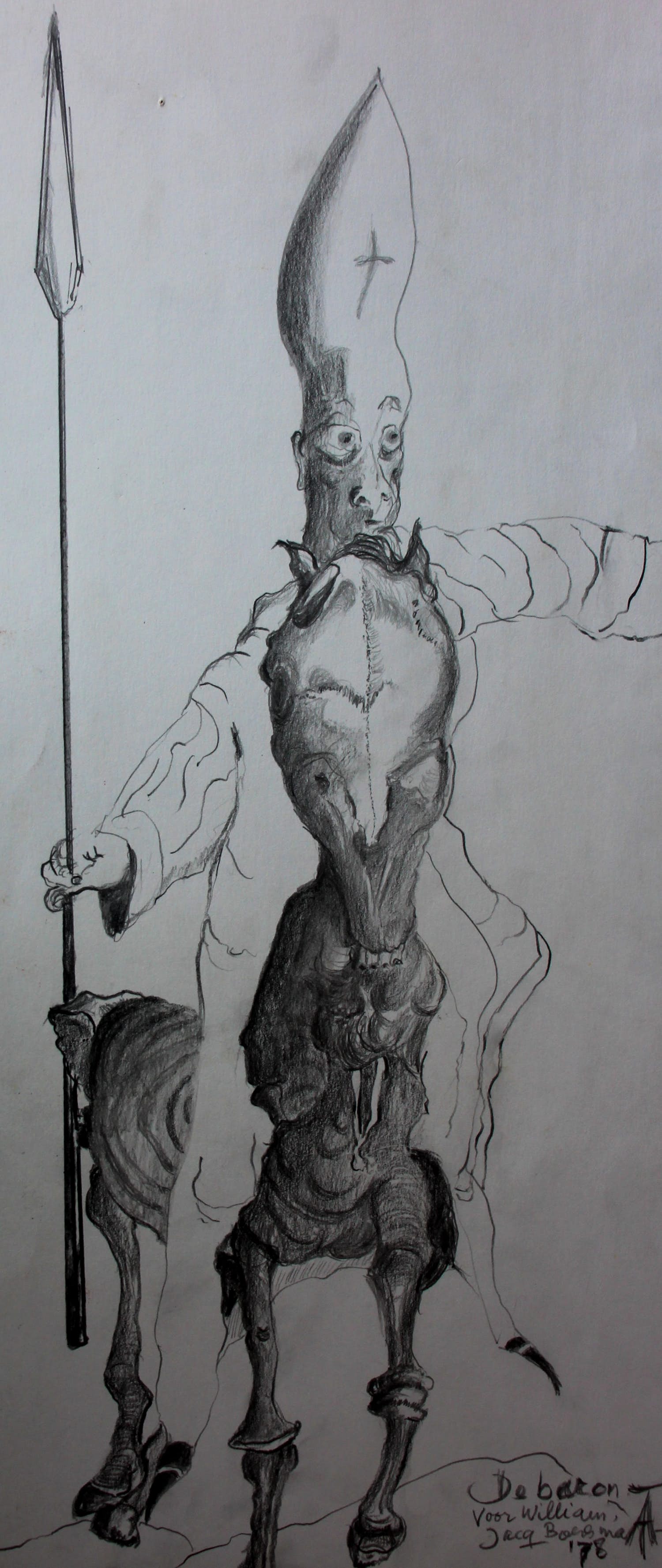 Jacques Boersma - (Alain Teister)Potloodtekening: De baron- 1978 kopen? Bied vanaf 125!