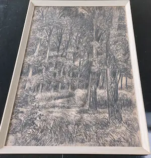 Riekele Prins - Boslandschap kopen? Bied vanaf 80!