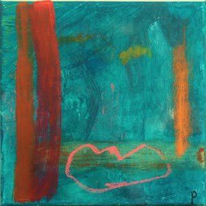 Niet of onleesbaar gesigneerd - Modern abstract schilderij op canvas - Gesigneerd kopen? Bied vanaf 1!