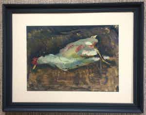 Jan Tullemans - Liggende haan verkocht voor € 60!