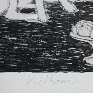 Aat Veldhoen - Hond met poezen, aquatint ets kopen? Bied vanaf 75!