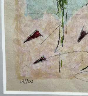 Richard Smeets - 2 zeefdrukken Rozen, ingelijst en gesigneerd kopen? Bied vanaf 50!