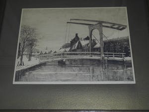 Herman Heuff - Gravure - Dorpsgezicht kopen? Bied vanaf 35!