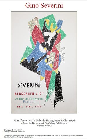 Gino Severini - Manifesto per la Galerie Berggruen, litho kopen? Bied vanaf 675!