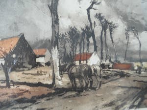 Ferdinand Luigini - Gekleurde Ets - La route de Dunkerque kopen? Bied vanaf 75!