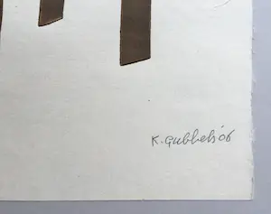 Klaas Gubbels - houtdruk 'Koningsstoel ’ - 2006 - oplage HC kopen? Bied vanaf 350!