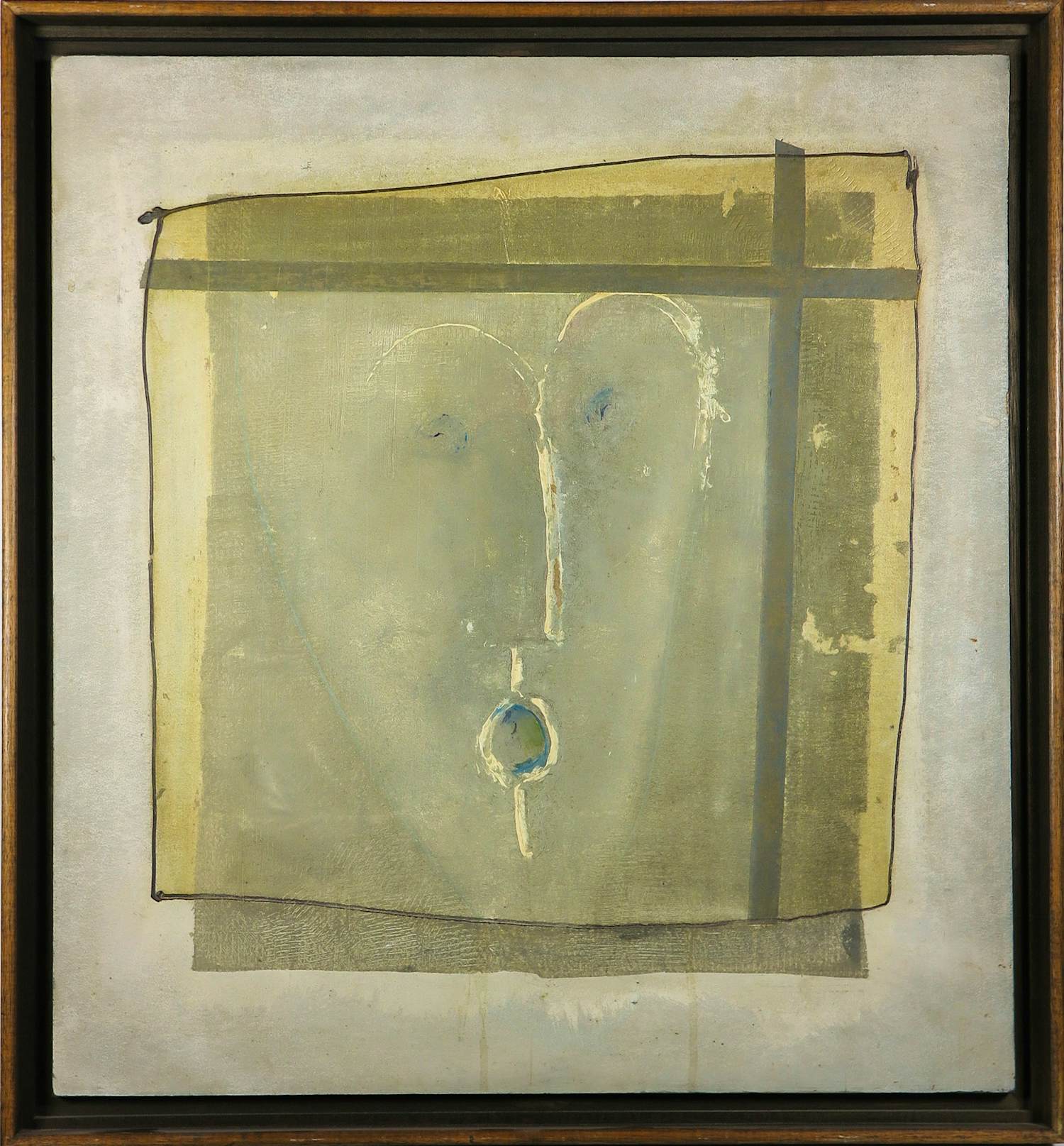 Ed Toorenburg - Gemengde techniek op paneel, Afrikaanse verwering I - Ingelijst kopen? Bied vanaf 70!