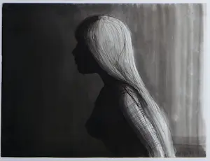 Michael Kirkham - Tekening, Zonder titel - Ingelijst kopen? Bied vanaf 450!