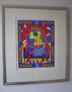 Clemens Briels - Zeefdruk, Got the bibs on at yoe's stone crab miami again - Ingelijst kopen? Bied vanaf 100!