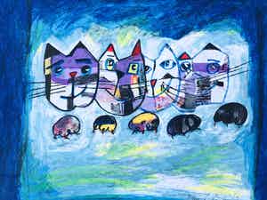 Franz Lauter - Four of a cat verkocht voor € 65!