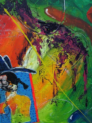 Niet of onleesbaar gesigneerd - Olieverf op doek , Zonder titel – spieraam 80 x 120 cm. kopen? Bied vanaf 1!