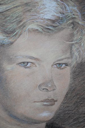 Herman Heuff - Zonnig dorp, Zeeland + onbekend gesigneerde pastel jonge vrouw kopen? Bied vanaf 10!