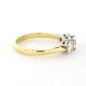 18k bicolour gouden ring met briljant geslepen diamanten tot. 1.14ct –G/H –VS/SI kopen? Bied vanaf 1400!