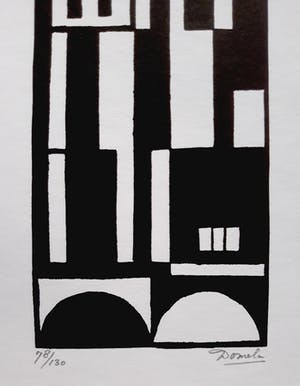 Cesar Domela - Constructivistische compositie, zeefdruk kopen? Bied vanaf 115!