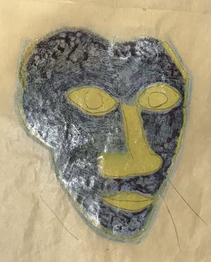 Dirk Celis - Zonder titel (Kop) - Origineel werk op kraftpapier (2006) kopen? Bied vanaf 1!