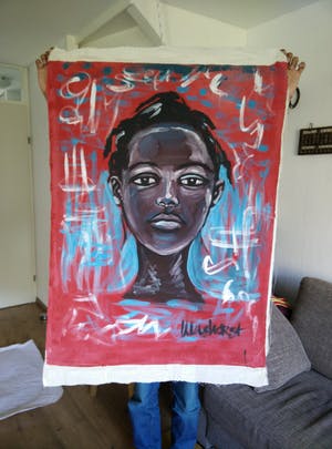 Peter Klashorst - African Girl kopen? Bied vanaf 235!