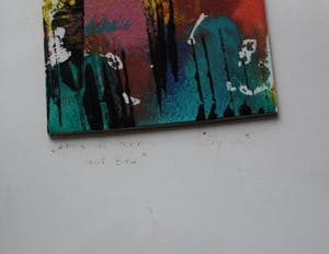 Tilly Wils - ingelijst acryl op karton: door de bomen het bos kopen? Bied vanaf 35!