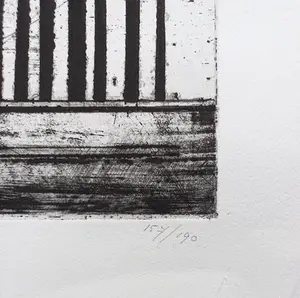 Ko Oosterkerk - Abstracte compositie, ets kopen? Bied vanaf 75!