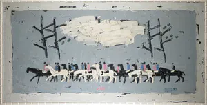 Chris Semmelink - Gemengde techniek op hardboard, Zonder titel - Ingelijst (Zeer Groot) kopen? Bied vanaf 1!