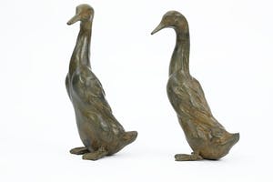 Pierre Chenet - Stel bronzen beelden van loopeenden kopen? Bied vanaf 215!