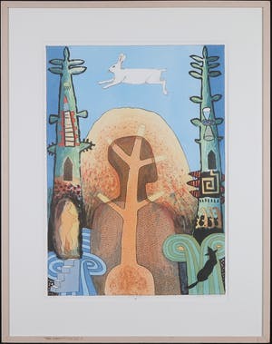 Gert Strengholt - Litho, Holle berg - Ingelijst kopen? Bied vanaf 10!